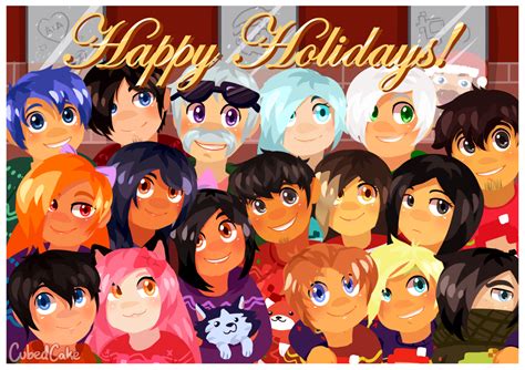 Cubedcake's Art Blog • Happy Holidays Aphmau and the MyStreet cast! A...