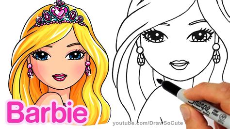 Barbie Simple Easy Cute Fairy Drawing - Frikilo Quesea