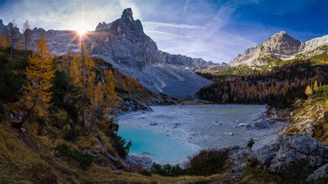 Lake Sorapis Dolomites Mountains Wallpapers - Wallpaper Cave