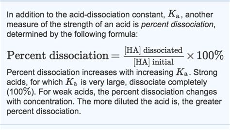 Solved In addition to the acid-dissociation constant, Ka, | Chegg.com