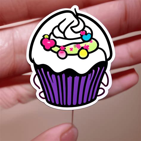 Kawaii Cupcake Stickers · Creative Fabrica