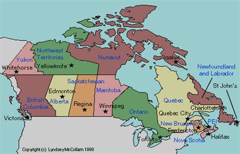 map of Canada with provincial capitals labeled | Teaching: EAL ...