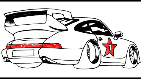 How To Draw A Porsche