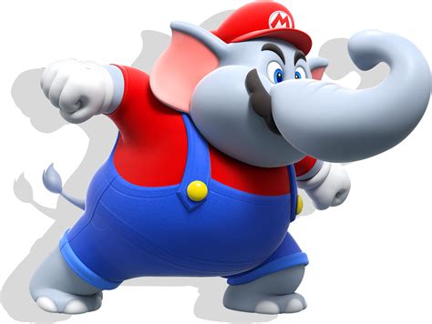 File:SMBW Elephant Mario Artwork 2.png - Super Mario Wiki, the Mario ...