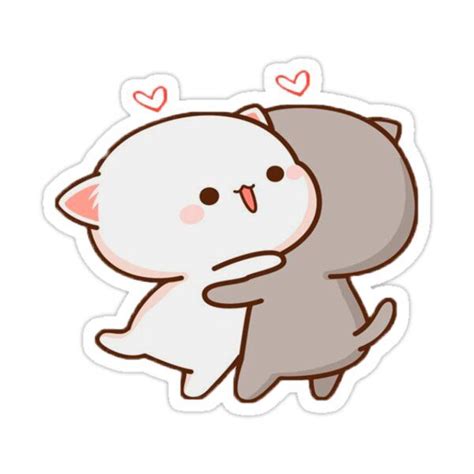 "Hugging Cats, Cute Love" Sticker for Sale by Parvizjon Sharipov ...