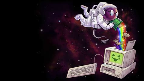 Nyan Cat, Cat, Computer, Space, Stars, Space Shuttle, Astronaut ...