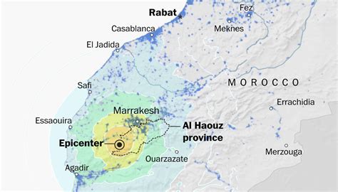 Map shows Morocco earthquake’s devastating impact on populated areas ...