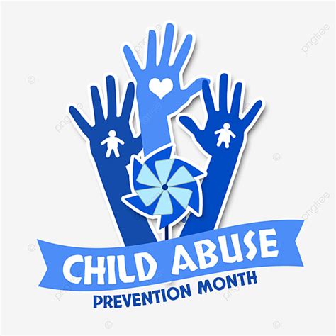 Prevent Abuse Clipart Vector, Hand Support National Child Abuse ...