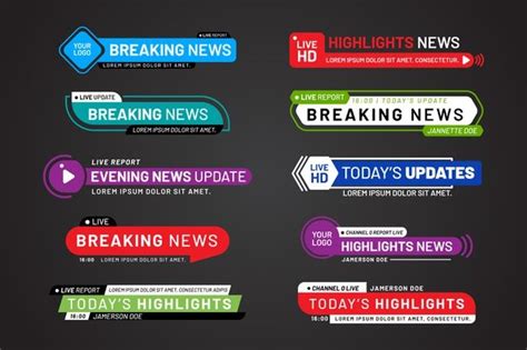 Breaking news banners template design | Free Vector #Freepik # ...