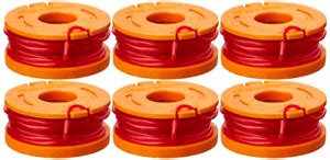 6 Pack 10 Foot Worx Grass Trimmer Edger String Spool Weed Line Nylon ...