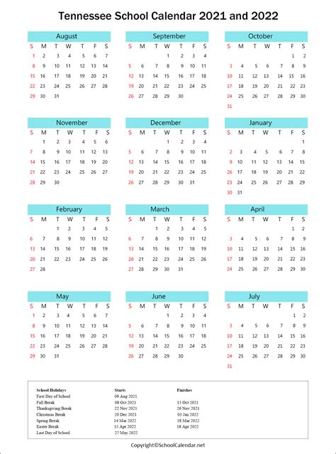 Sevier County School Calendar 2022 | Calendar Printables Free Blank