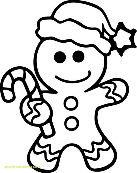 Christmas Coloring Pages Cute Gingerbread Man