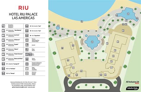 Resort Map | Riu Palace Las Americas | Cancun, Mexico