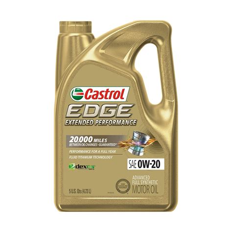 Castrol Edge Extended Performance 0W-20 Advanced Full Synthetic Motor ...