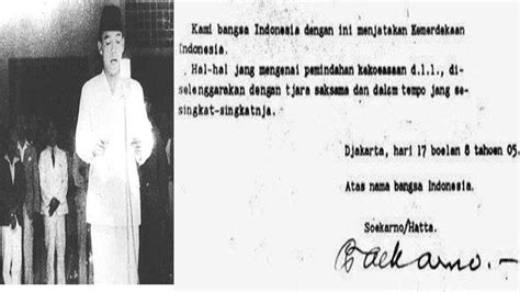 Isi Teks Proklamasi Kemerdekaan RI yang Ditulis Soekarno, Dibaca Tiap ...