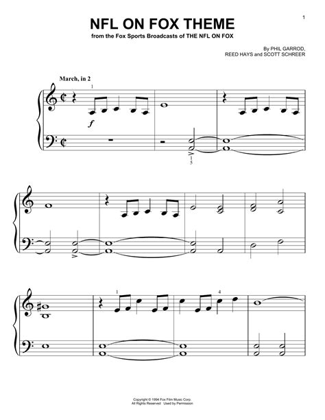 NFL On Fox Theme | Sheet Music Direct