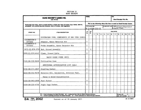 Army 2062 Fillable Pdf - Army Military