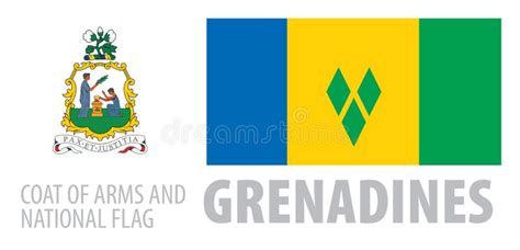 The Coat of Arms and National Flag of Saint Vincent and the Grenadines ...