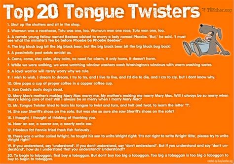 37 Funny Tongue Twisters Guaranteed To Twist Your Tongue Into Tightly ...