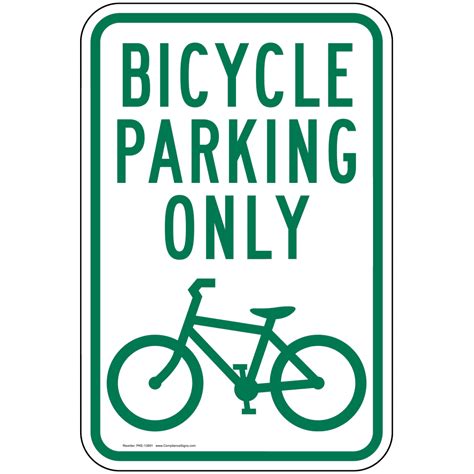 Bicycle Parking Only Sign PKE-13891 Parking Reserved