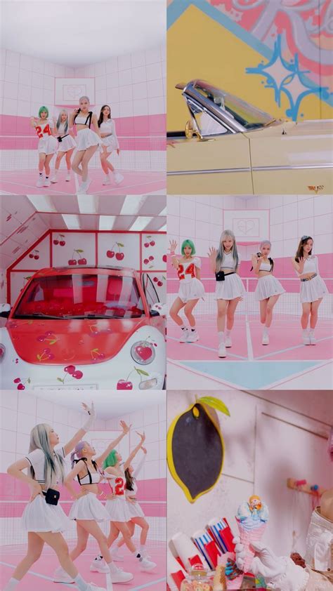 the girls are dancing and having fun in the pink bathroom with their ...