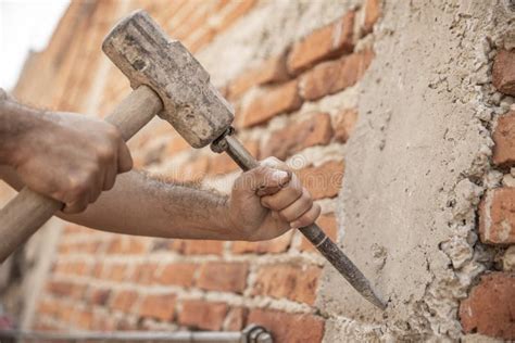 Detail of Men Working in Construction Stock Image - Image of dayscene ...