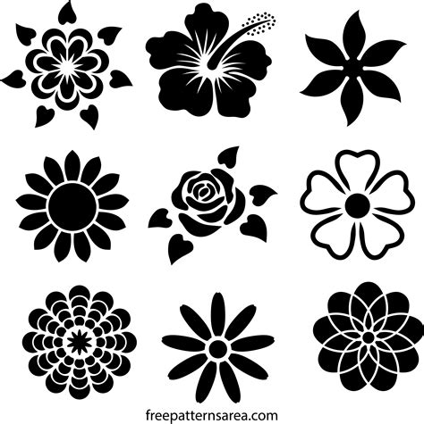 Printable Flower Stencil