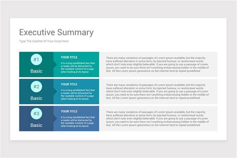 Executive Summary PowerPoint PPT Template | Nulivo Market