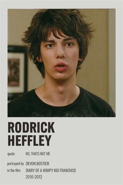 Rodrick Heffley | Music poster ideas, Movie posters minimalist, Iconic ...