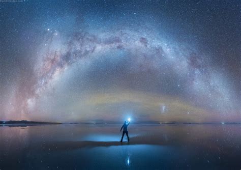 The Milky Way Mirrored On Uyuni Salt Flat - Placeaholic