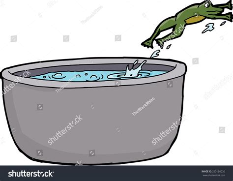 Cartoon Of Frog Leaping Out Of Pot Of Boiling Water Stock Vector ...