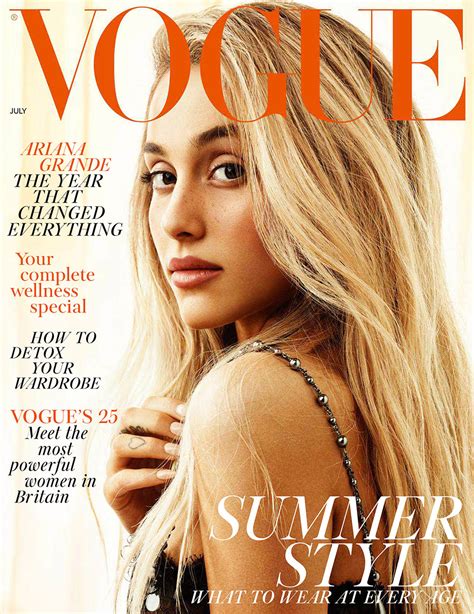 Ariana Grande covers British Vogue July 2018 by Craig McDean ...