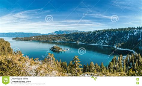 Emerald Bay in Winter stock photo. Image of mountain - 78290998