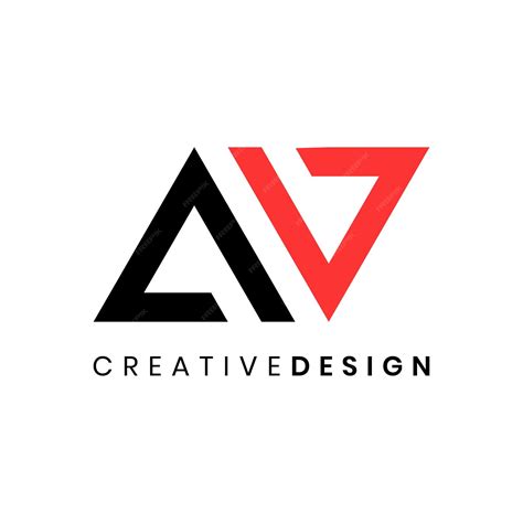 Premium Vector | Geometric and abstract initial AV logo design vector