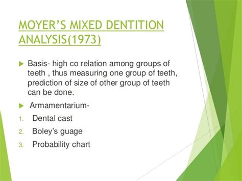 mixed dentition analysis