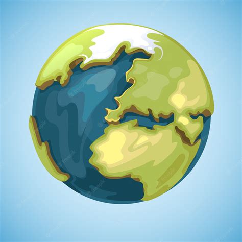 Premium Vector | Cartoon earth planet globe