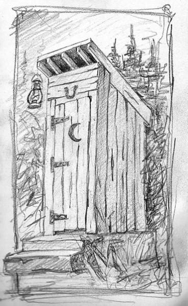 Outhouse Sketch at PaintingValley.com | Explore collection of Outhouse ...