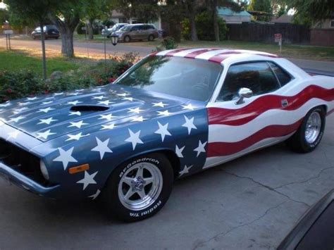 Nothing says America like a muscle car. Paint it like a flag and look ...