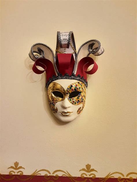 Original Venetian jester arlecchino mask whole face in | Etsy