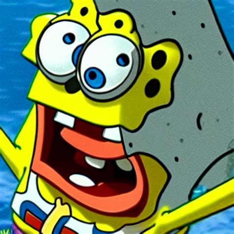 KREA AI - hyper-realistic spongebob