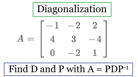 Diagonalize 3x3 matrix - YouTube