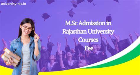 M.Sc Admission in Rajasthan University, Courses, Fee, 2024-2025