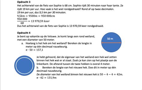 Omtrek en oppervlakte cirkel - Wikiwijs Maken