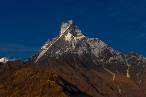 Mountain Machapuchare stock photo. Image of outdoor - 270862860