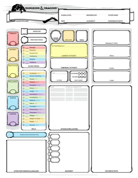 Printable Dnd Character Sheets