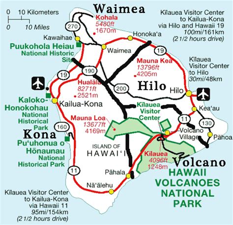 Map Of Kona Hawaii - Wisconsin State Parks Map