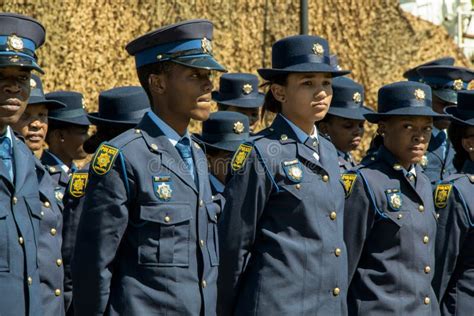 Closeup of Several South African Police Officers Editorial Stock Photo ...