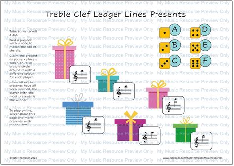 Treble Clef Ledger Lines Presents - My Music Resource