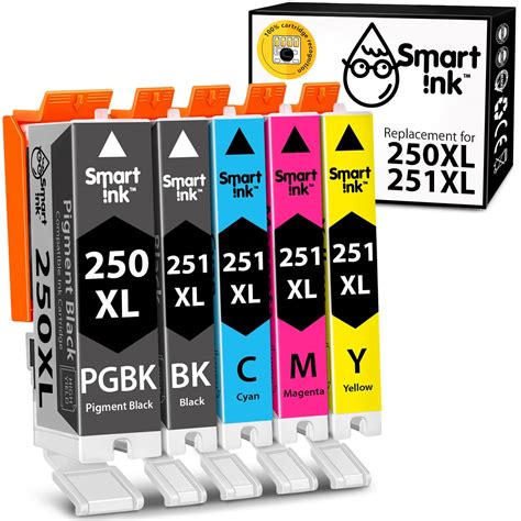 Canon 250, 251 XL (5 pack) Ink Cartridge Replacement - Buy Printer ...