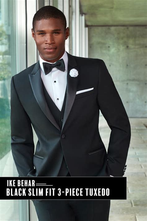 Black Slim Fit Wedding Tuxedo | Slim fit tuxedo, Vest and bow tie, Tuxedo